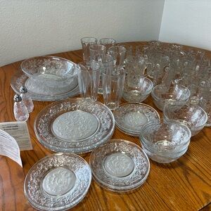 Princess House Crystal Dinnerware Set
